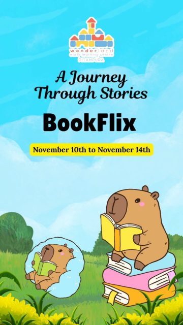 🎬 Presenting: BOOKFLIX at WELC 📚

From 10th to 14th November, we’re taking our young learners on a magical voyage through books!

Inspired by the world of Netflix, BOOKFLIX at Wonderland Early Learning Centre, Pitampura invites children to dive into stories. Each day unveils a new adventure.

It’s a week of storytelling, creativity and pure book magic — because at WELC, stories aren’t just read… they’re experienced.

#welcpitampura #welcpitampuraofficial #childhoodeducation #preschoolactivities #booklover #booksbooksbooks #booklover #readingtime #reading