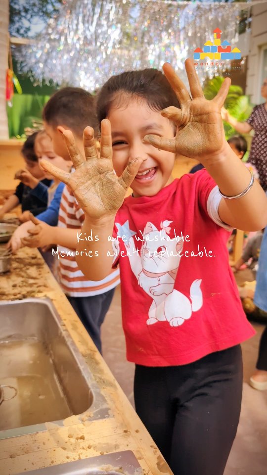 WELC : The Great Mud Affair.

Where the clothes got muddy,
the hands got messy,
and childhood got a little more magical.

Because babies are washable.
But the memories they make aren’t replaceable.

Some afternoons are meant to be messy.
Some memories are meant to last forever.

#mudplay #messyplay #mudkitchen #welcpitampura