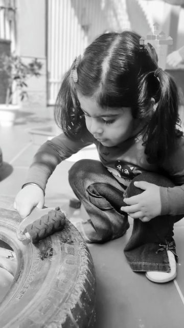 Who said paintbrushes have to look like paintbrushes?

Tyres, colour and curious minds came together to create patterns that were as playful as the process itself.

Art, with a little WELC twist !

#welcpitampuraofficial #kidsengagingactivities #fyp #trending