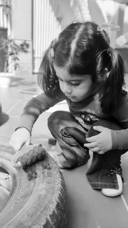 Who said paintbrushes have to look like paintbrushes?

Tyres, colour and curious minds came together to create patterns that were as playful as the process itself.

Art, with a little WELC twist !

#welcpitampuraofficial #kidsengagingactivities #fyp #trending